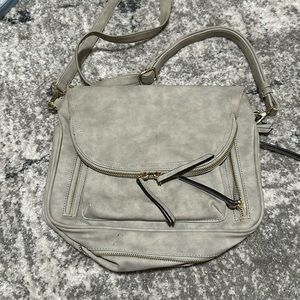 Silver crossbody purse